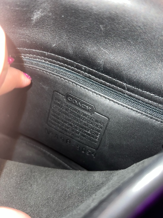 Vintage Coach Black Leather Messenger Shoulder Bag - Picture 4 of 5